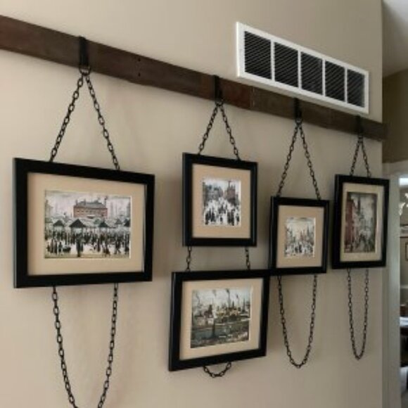 Walnut Wall Rail Modern Display - Picture 11 of 12